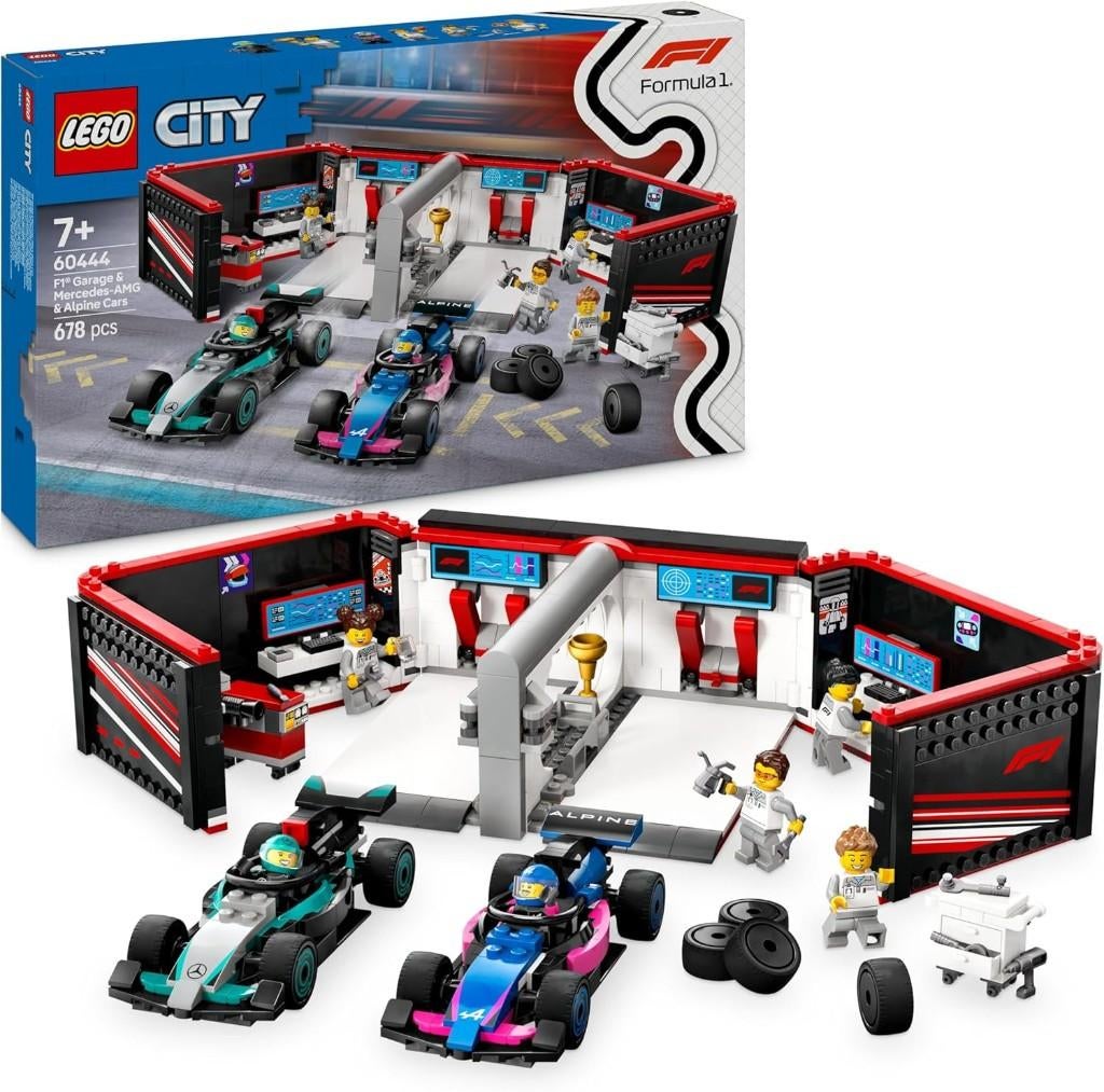 Neuf - Lego Garage de F1 et voitures Mercedes-AMG et Alpine, Neuf, City, Lego, Ensemble complet