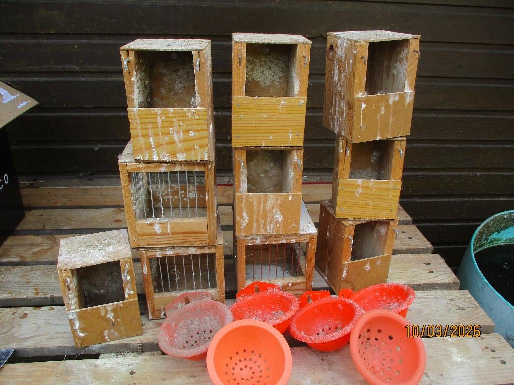 Nestbakjes voor zebravinken enz, Ophalen of Verzenden, Gebruikt, Kooi-accessoires