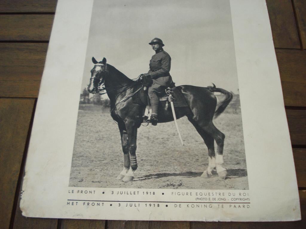 Grote zwart wit foto's van KONING ALBERT 1, Ophalen, Gebruikt
