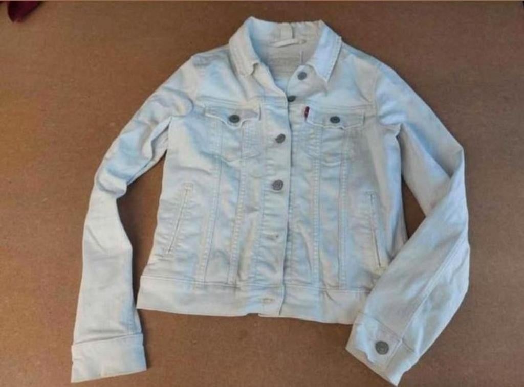 Veste Levis en jean strech blanc, taille S, Ophalen, Wit