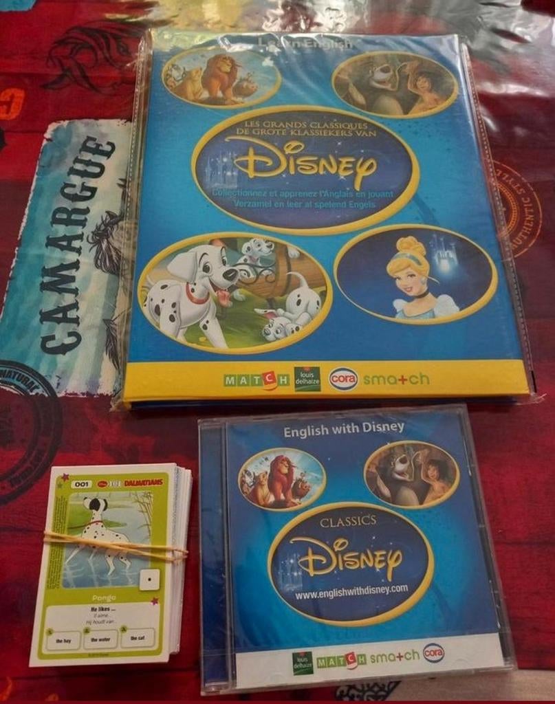 2 learn english + cd + collection complete 120 cartes

disne, Enlèvement