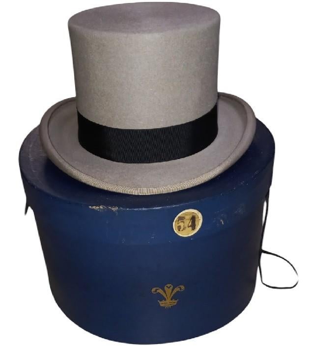 Chapeau haut de forme gris Francy-Tailor., Francy-Tailor, Enlèvement ou Envoi, Francy-Tailor, Chapeau