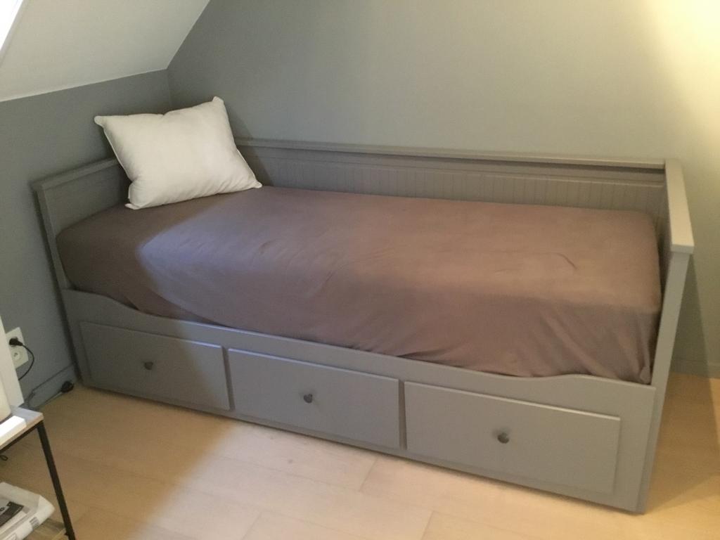 Bedbank, Gris, Comme neuf, 200 cm, Enlèvement