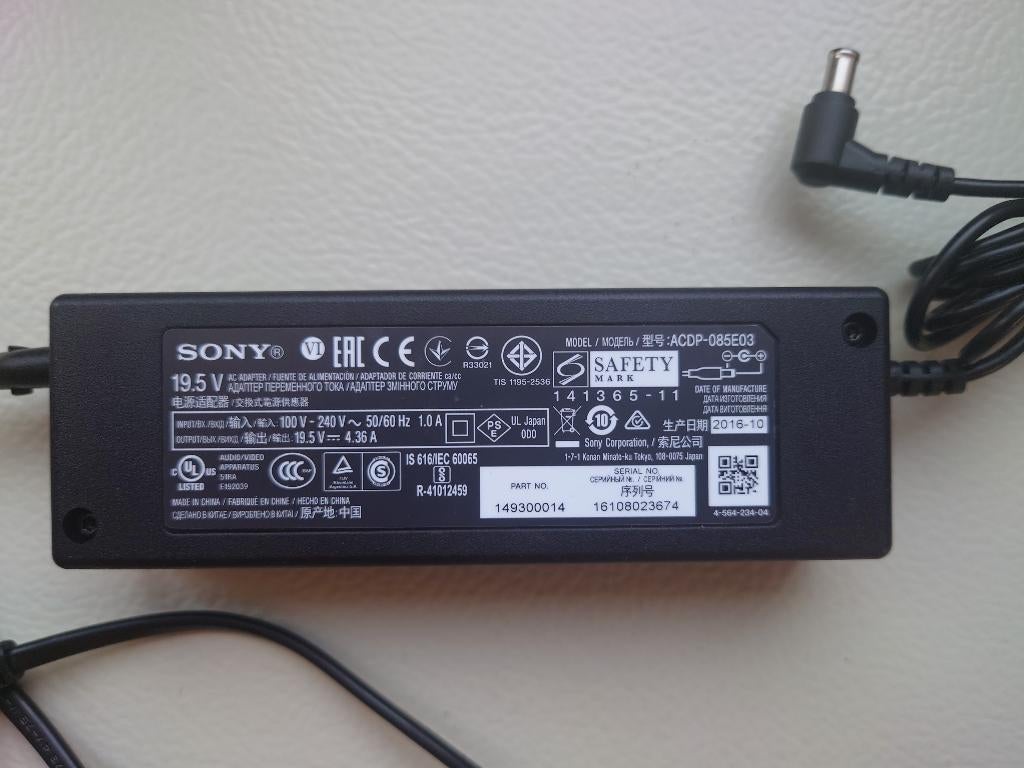 Sony AC-adapter ACDP-085E03, Ophalen of Verzenden, Nieuw