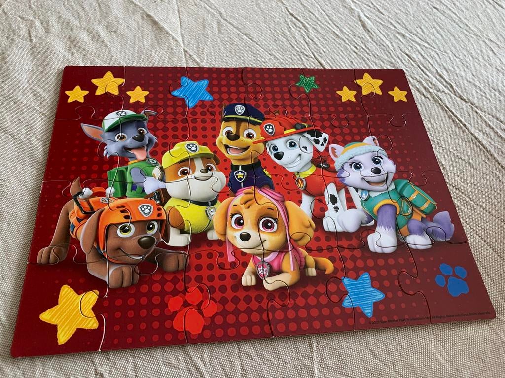 3 Paw Patrol puzzels, Ophalen of Verzenden, Gebruikt