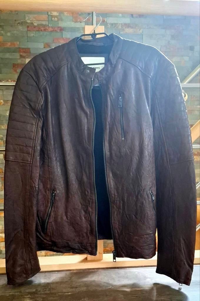 Leren vest Brown Stone Size L (nieuw), Vêtements | Hommes, Vestes | Été, Neuf, Jack&Jones, Taille 52/54 (L), Brun