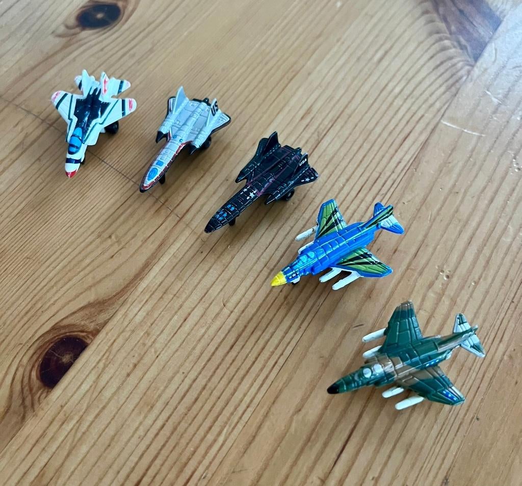 Vintage Micro Machines 5-delige set legerjets van Galoob, Collections, Enlèvement ou Envoi, Utilisé