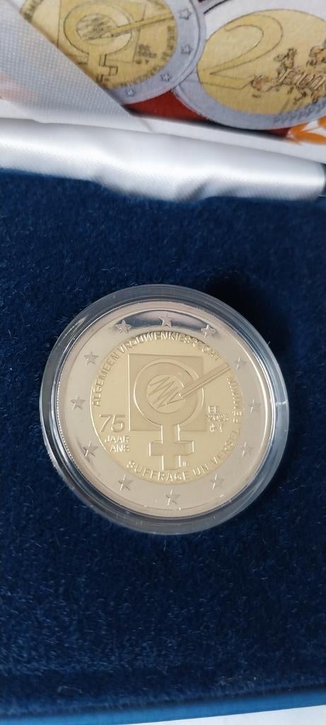 Preuve de 2€ pour le suffrage féminin belge 2023, Timbres & Monnaies, Enlèvement ou Envoi, Métal, Série