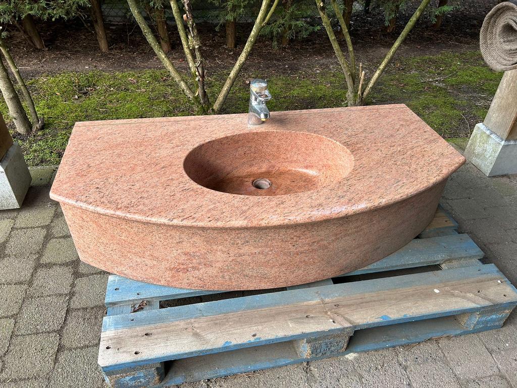 Massieve marmeren handwasbak en muurplaten, Hobby en Vrije tijd, Pottenbakken, Ophalen, Gebruikt