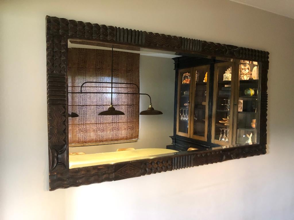 Miroir africain, Maison & Meubles, 125 cm ou plus, Moins de 100 cm, Comme neuf, Enlèvement