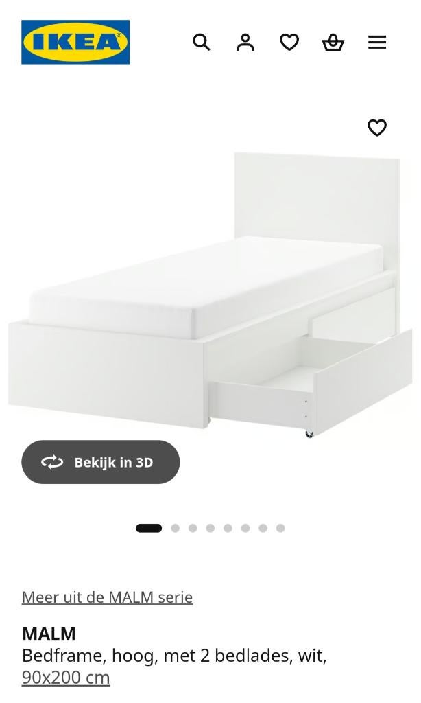 Bed met 2 lades en kledingkast - 2 sets!, Huis en Inrichting, Slaapkamer | Bedden, Zo goed als nieuw, Eenpersoons, 90 cm, 200 cm