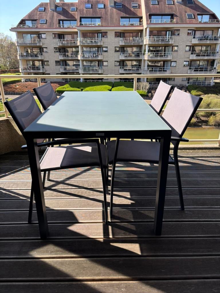 Vinci Tuintafel set met 4 stoelen, Ophalen, Zo goed als nieuw, 4 zitplaatsen, Loungeset