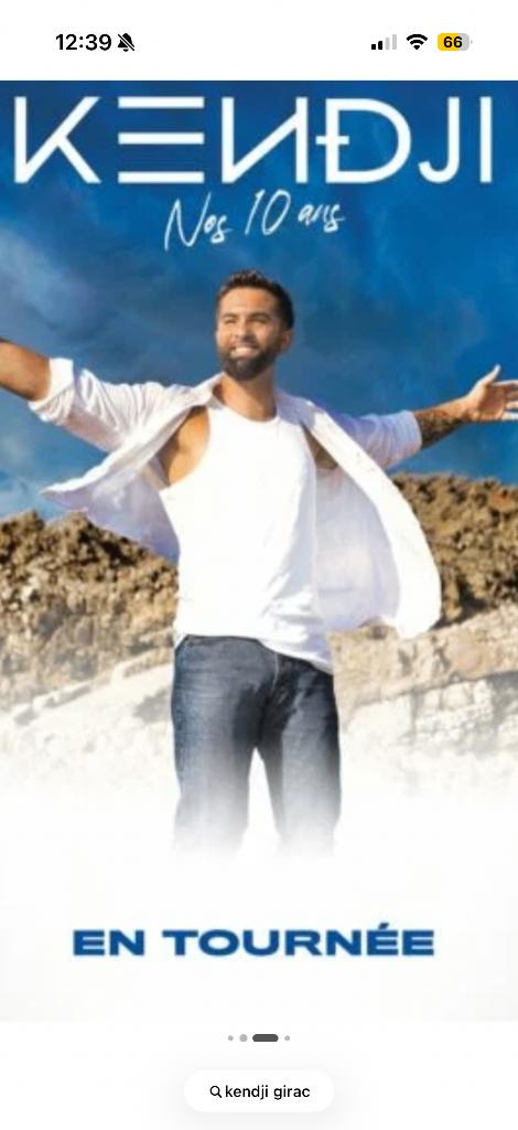 Kendji concert 11 avril, Tickets & Billets, Deux personnes, Avril, Pop