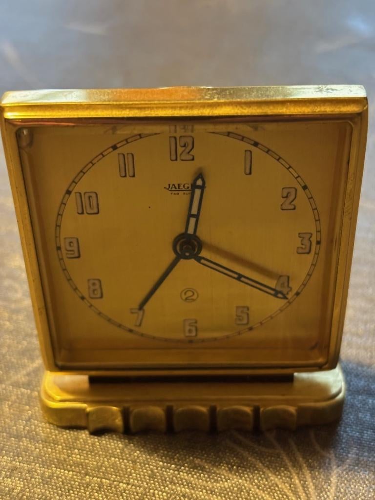 Jaeger 2 jours – 1962 – Avec boîte (Pour pièces/réparation), Antiquités & Art, Antiquités | Horloges, Enlèvement