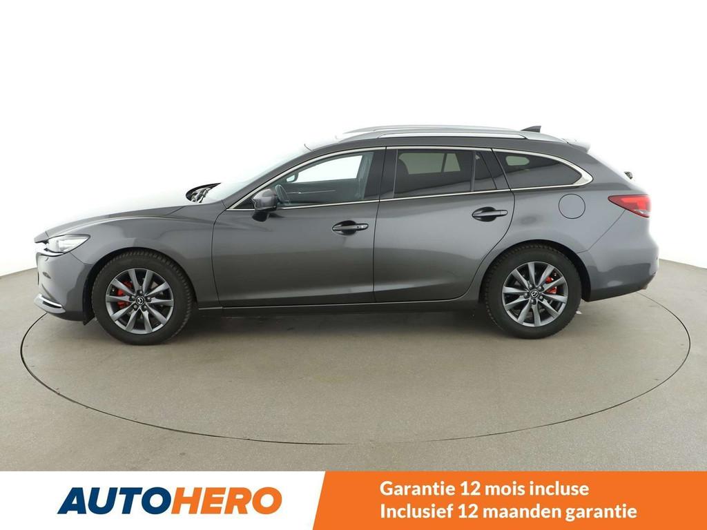 Mazda 6 2.5 Exclusive-Line (bj 2019, automaat), Auto's, Mazda, Leder, USB, 5 deurs, 172 g/km