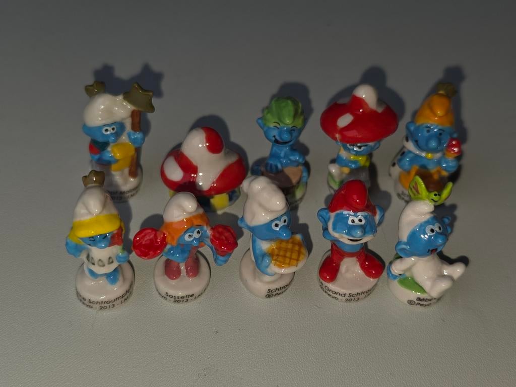 10 fèves schtroumpf série complète, Collections, Schtroumpfs, Envoi, Neuf, Différents Schtroumpfs, Poupée, Figurine ou Peluche