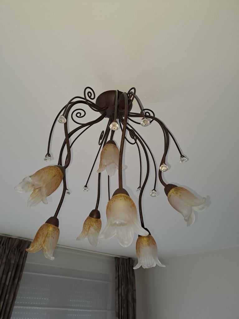 Lusters set van 2 met swarovski., Huis en Inrichting, Lampen | Kroonluchters, Ophalen, Zo goed als nieuw