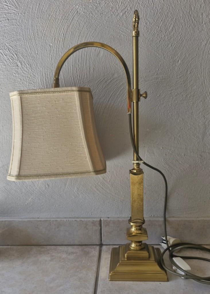 Koperen zware bureaulamp 4,5kg, Antiek en Kunst, Ophalen, Koper