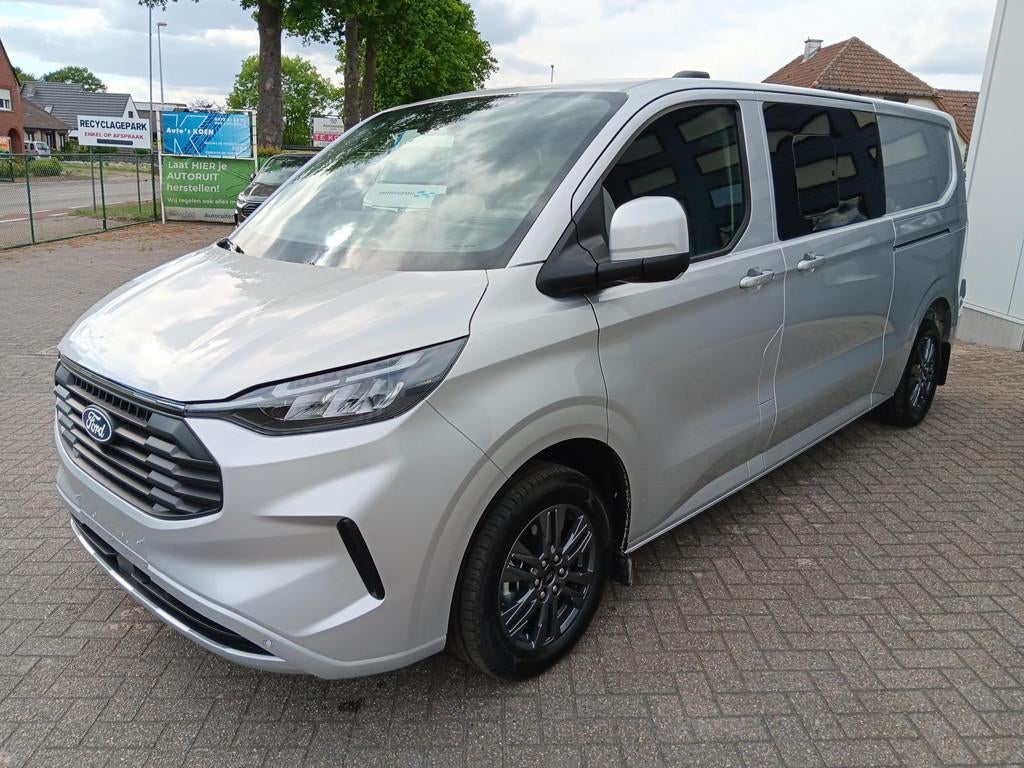 Ford Transit Custom Dub Cab 5pl 5j waarborg 170pk aut limite, Autos, Neuf, Argent ou Gris, Achat, Autre carrosserie
