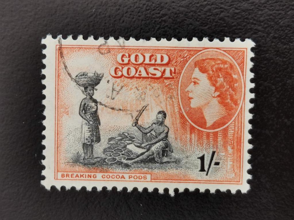 Gold Coast 1952-54 - transformation du cacao, Enlèvement ou Envoi, Autres pays, Affranchi
