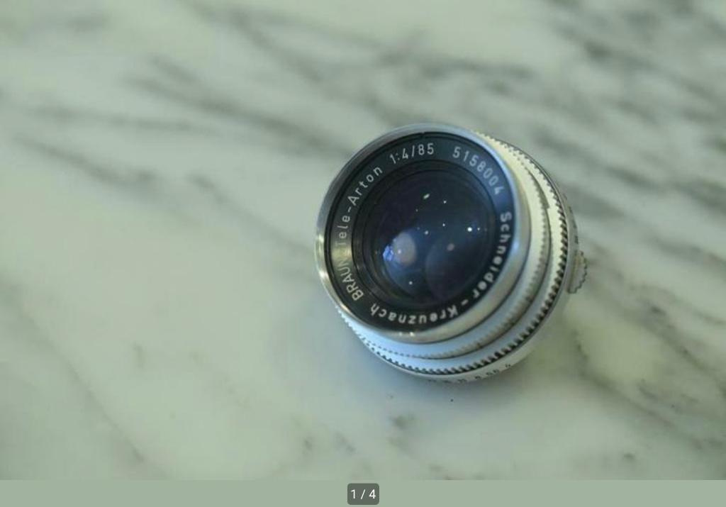 Schneider Kreuznach Braun Télé-Arton 85 mm/f/4, Enlèvement ou Envoi, 1960 à 1980, Lentille ou Lentilles