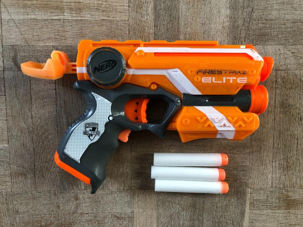 Nerf Elite Firestrike   (cartouches comprises), Enlèvement, Utilisé