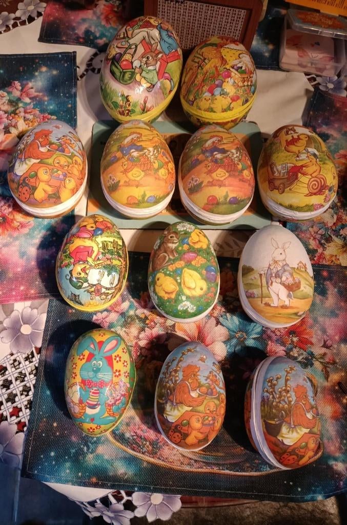 vintage paaseieren, Divers, Pâques, Comme neuf, Enlèvement ou Envoi