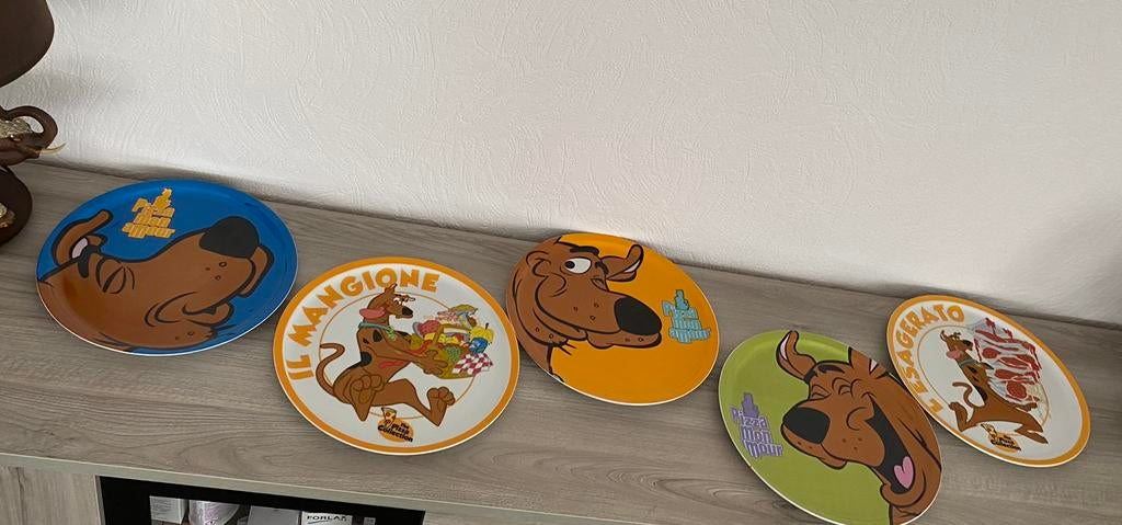 5 assiettes à pizza scoubidou, Maison & Meubles, Enlèvement