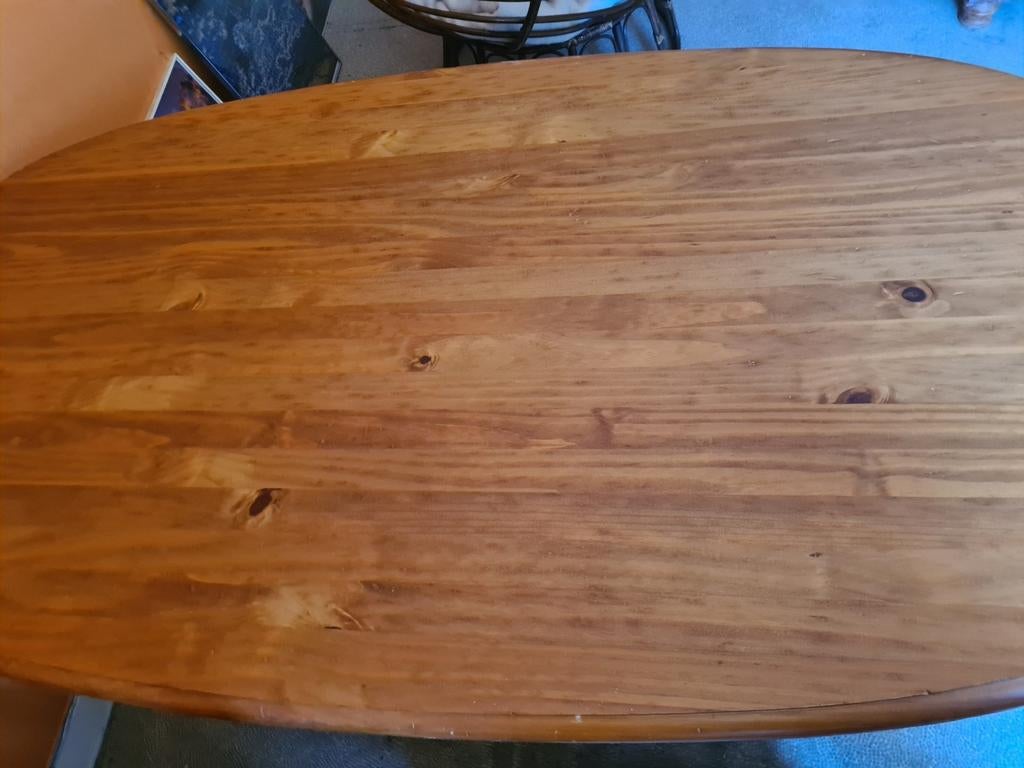 Table ovale en pin, Maison & Meubles, Enlèvement, Utilisé, Ovale, Pin