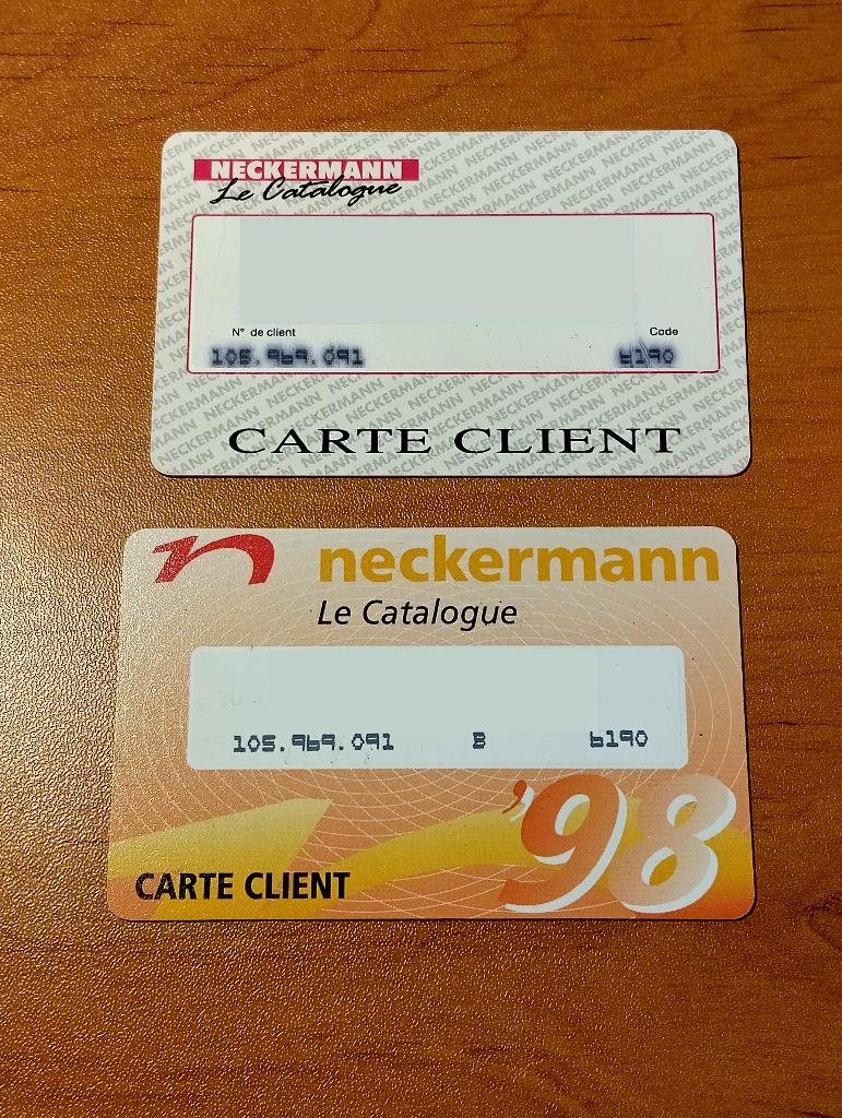 Carte de membre Neckermann (pour collection) vintage 90, Enlèvement