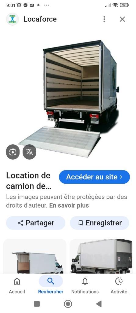 Colocation Camion 20 m3 avec hayon weekend, Contacts & Messages, Contact perdu & Recherche