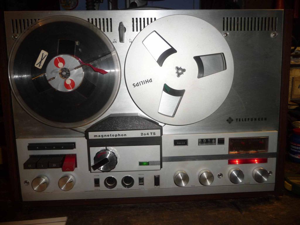 TELEFUNKEN Magnetophon M204-TS E4 bandrecorder, Ophalen, Bandrecorder, Met stofkap