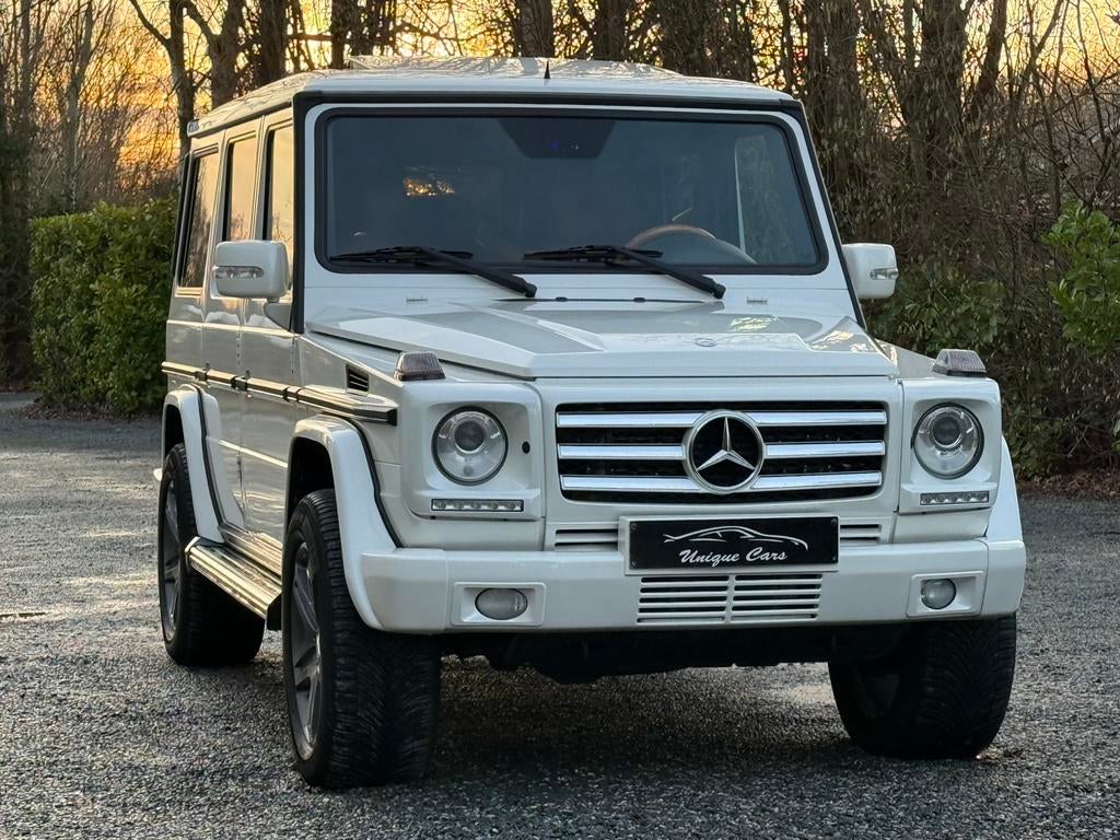 Mercedes G350 CDI Designo Pearl White/Red Zetelkoeling Full, Auto's, Mercedes-Benz, Automaat, Euro 5, 155 kW, G-Klasse