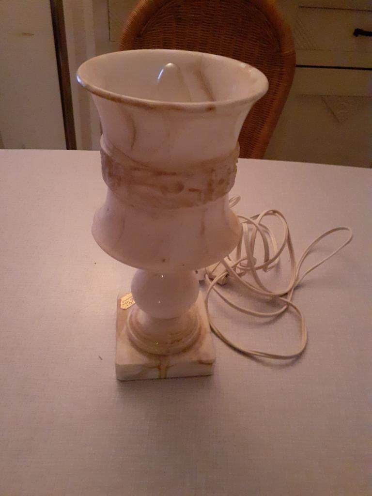 Antieke Onyx staanlamp., Enlèvement ou Envoi