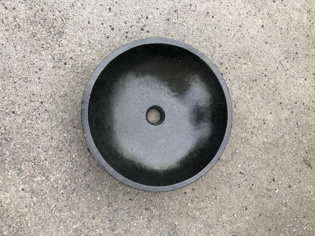 Ronde zwarte gereconstitueerde stenen gootsteen, Doe-het-zelf en Bouw, Sanitair, Ophalen, Nieuw, Steen, Wastafel