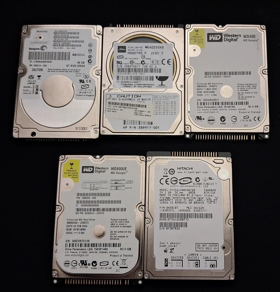2.5 inch hdd IDE aansluiting (geen sata), Ophalen of Verzenden, IDE, HDD