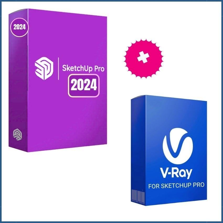 Sketchup Pro 2024 + V-Ray, Computers en Software, Ontwerp- en Bewerkingssoftware, Nieuw, MacOS, Windows, Ophalen