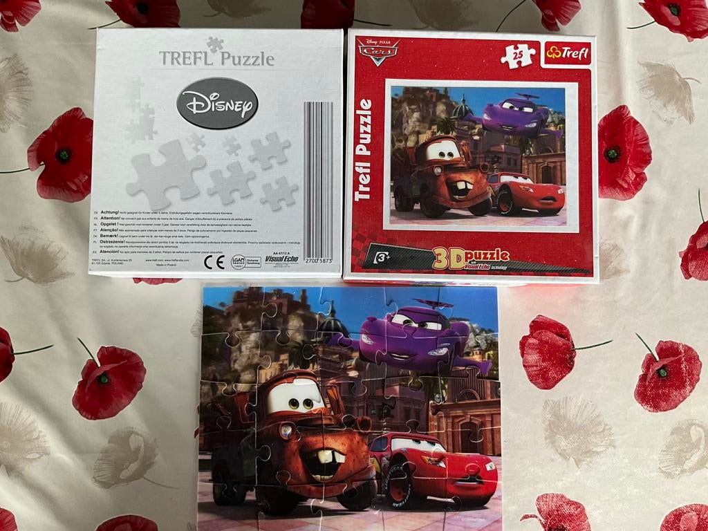 Cars 3D puzzel 25 stukken, Ophalen, Zo goed als nieuw