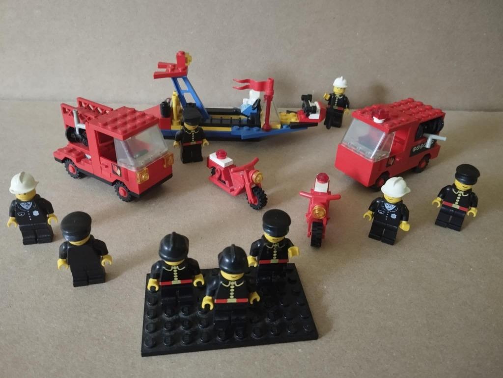 Lego vintage brandweermannen (vrachtwagens, boten; motorfiet, Kinderen en Baby's, Speelgoed | Duplo en Lego, Ophalen of Verzenden