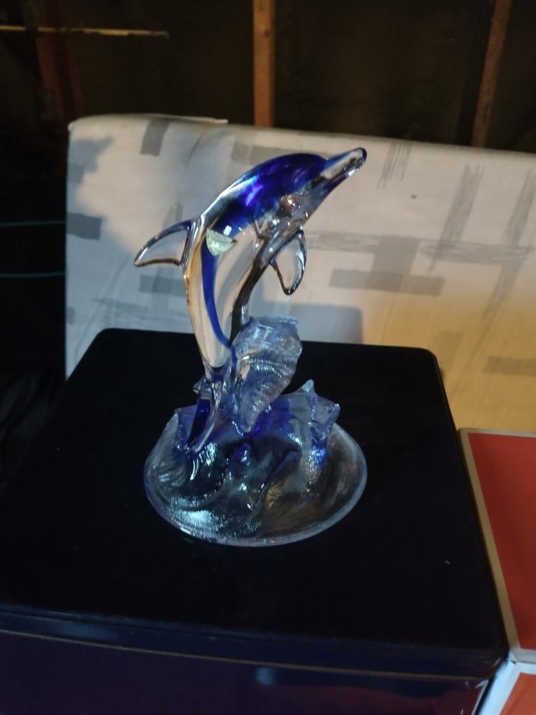 Glazen dolfijn, Ophalen of Verzenden, Zo goed als nieuw