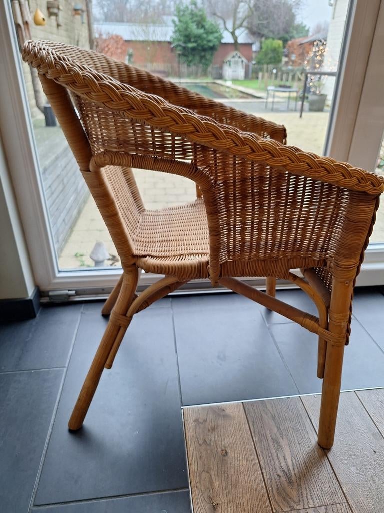 Rieten rotan fauteuil stoel, Maison & Meubles, Chaises, Enlèvement