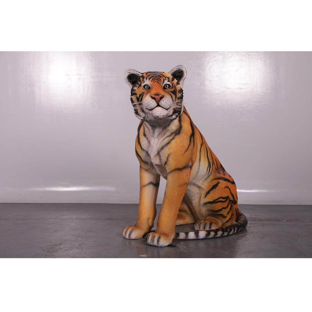 Tigre assis — Statue de tigre longueur 129 cm, Enlèvement, Neuf
