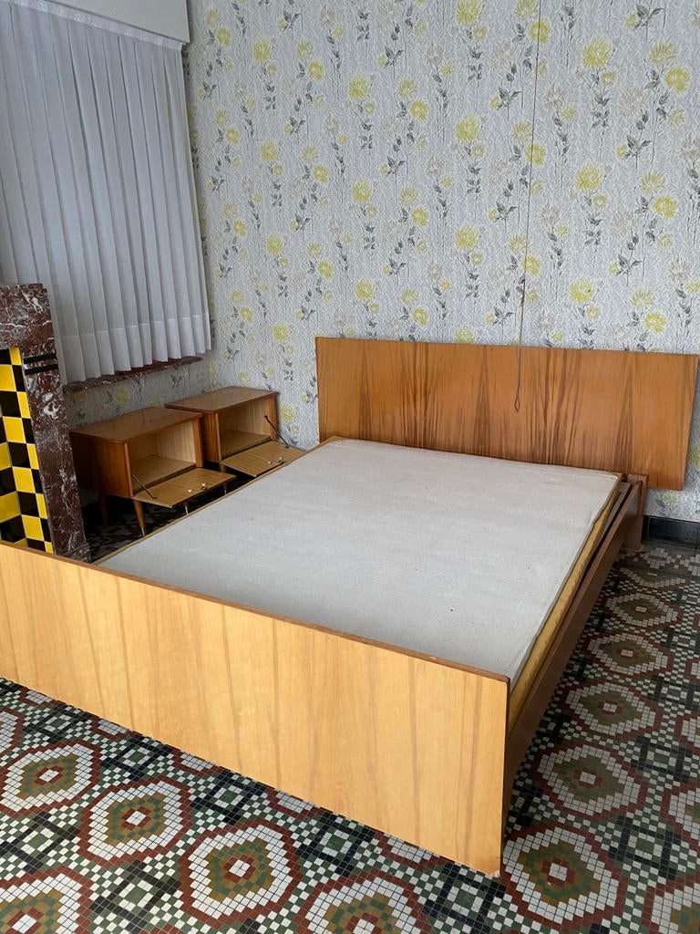 Kledingkast, bed en commode met spiegel, Huis en Inrichting, Slaapkamer | Bedden, Ophalen, Gebruikt