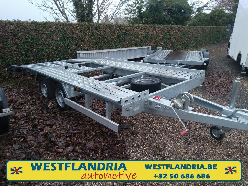 Remorque-porte voiture 2700 kg/450 cm, septembre 2025, Enlèvement