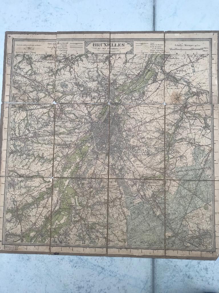 Oude legerkaart 1900  van Brussel, Ophalen