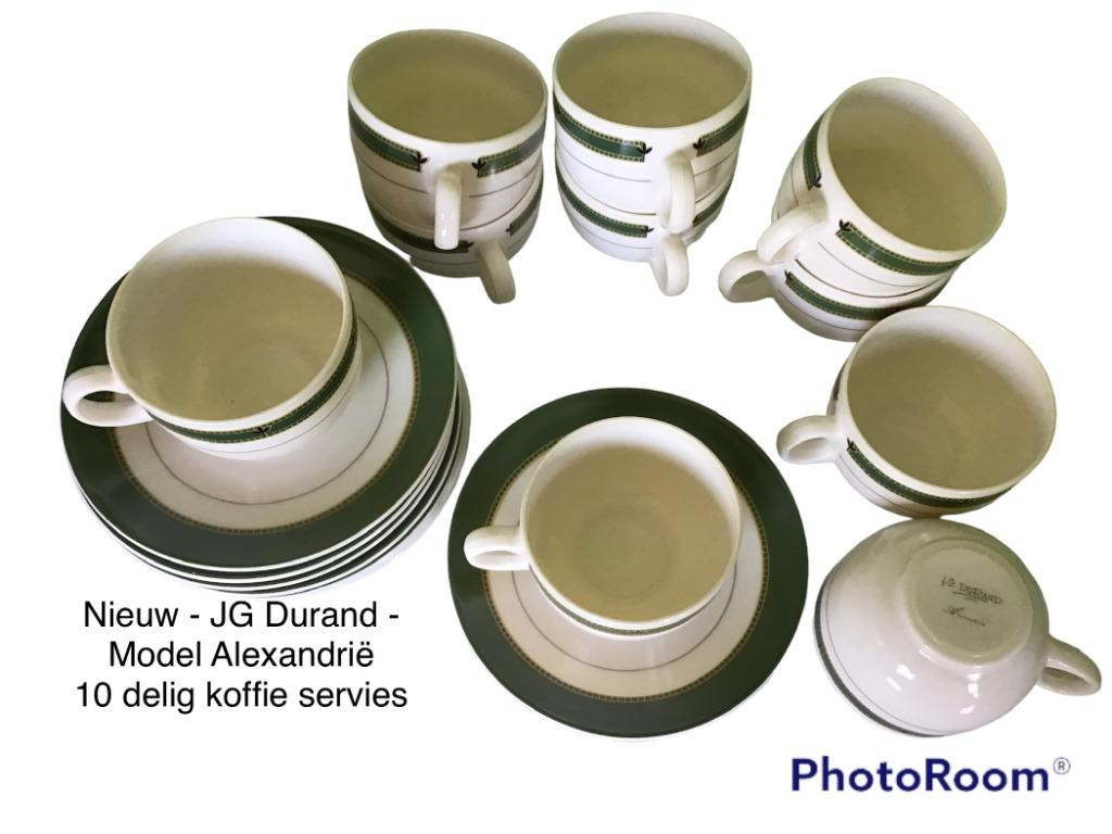 10 delig koffie servies JG Durand, Huis en Inrichting, Ophalen of Verzenden, Nieuw, Compleet servies