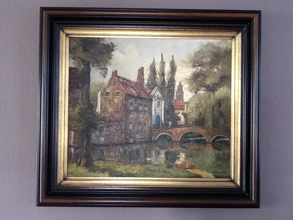 Zeer mooi Schilderij Begijnhof Brugge, Enlèvement