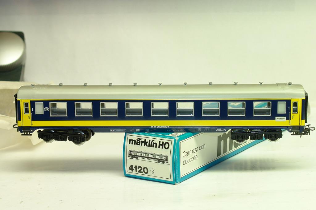 MARKLIN 4120 SNCB NMBS I4 A9 BENELUX TIN PLATE, Enlèvement ou Envoi, Courant alternatif, Wagon, Comme neuf