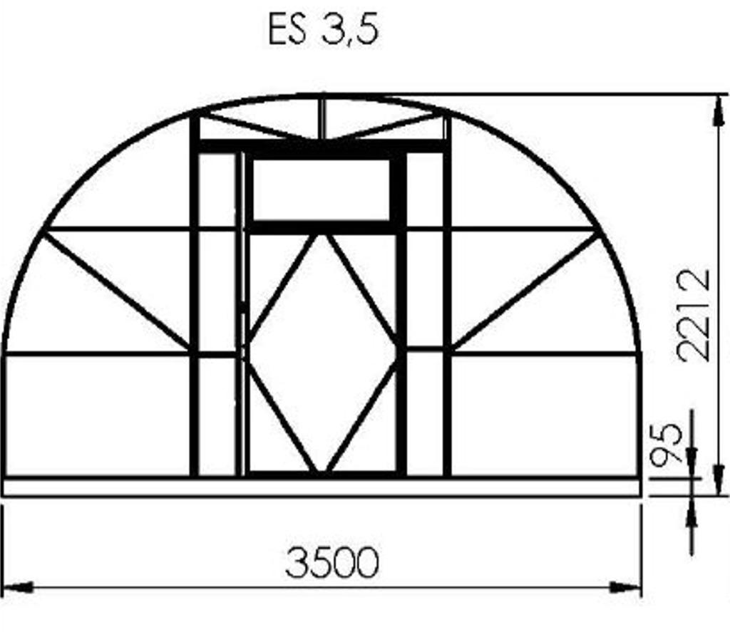 Serre tunnel EcoSlider ES 3/3.5 /4x à partir d'une serre de, Jardin & Terrasse, Neuf, Acier, Serre, Polycarbonate
