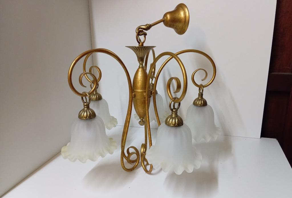 Spaanse luster kroonluchter murano lamp, Ophalen, Glas